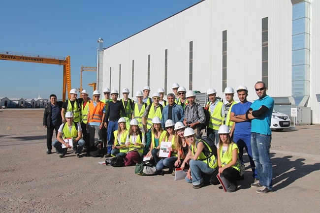 Belçikalı gemi inşa öğrencileri Özata Tersanesi'ni ziyaret etti 12