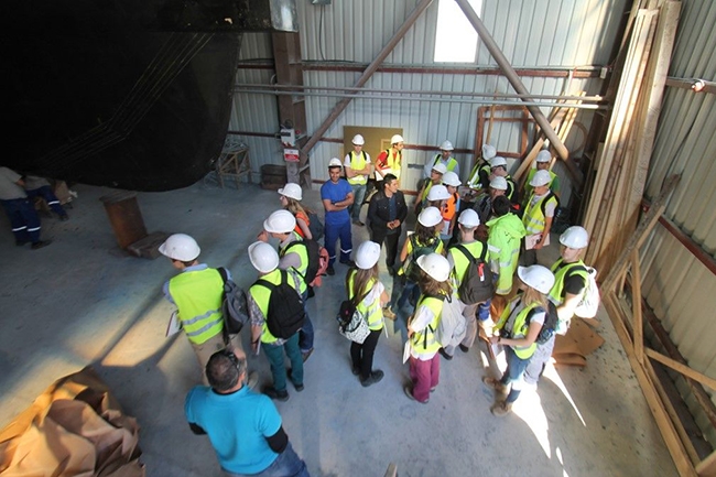 Belçikalı gemi inşa öğrencileri Özata Tersanesi'ni ziyaret etti 6
