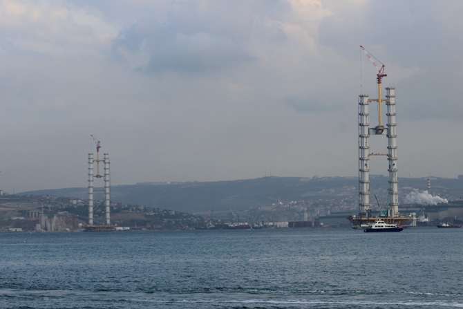 Körfez Geçiş Köprüsü'nün ayakları 161 metreye ulaştı 2