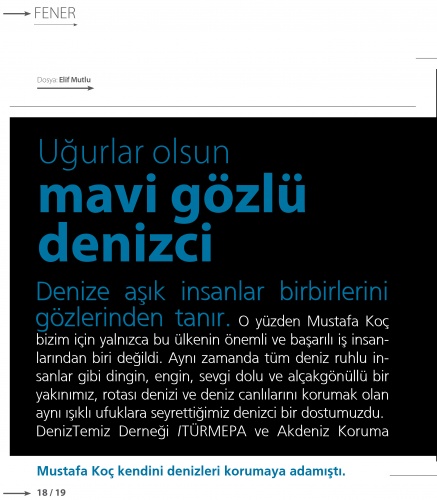 Mavi gözlü denizci Mustafa Koç, VİRA sayfalarına kazındı 1