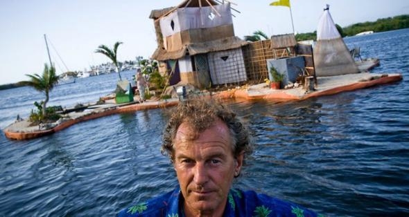 Plastik şişelerden yüzen ada yaptı! 2