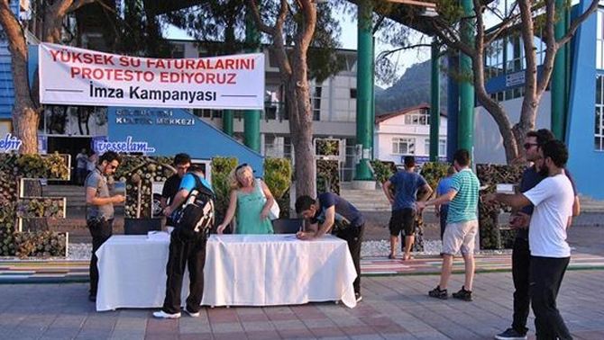 Fethiye'de yüzde 423'lük su zammına tepki