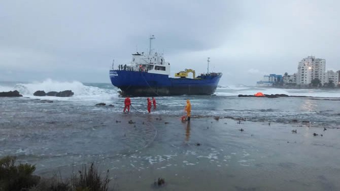 M/V Chrisdul gemisi Gazimağusa'da karaya oturdu