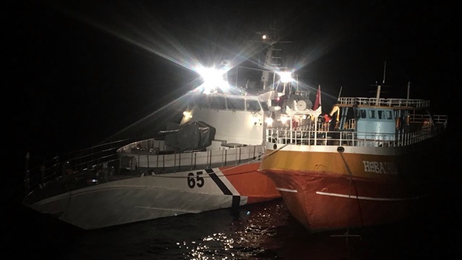 HEBAT ALLAH isimli teknede 149 göçmen yakalandı