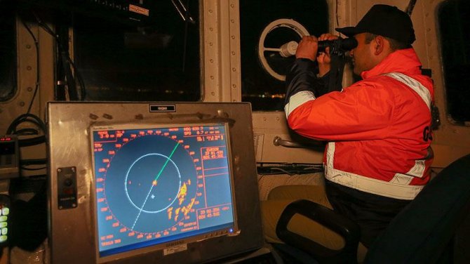 TCSG 80 gemisinin personeli yeni yıla denizde girdi