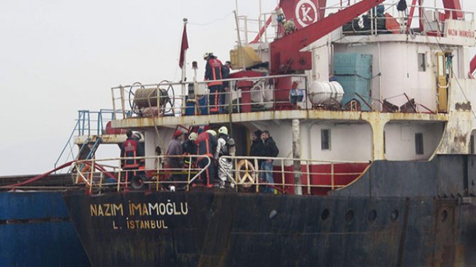 M/V Nazım İmamoğlu gemisinde yangın çıktı