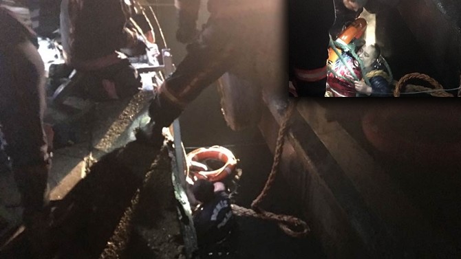 Taşkızak Tersanesi’nde çalışan bir işçi denize düştü