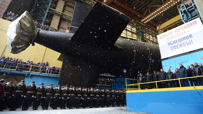 Kazan isimli nükleer denizaltı suya indirildi