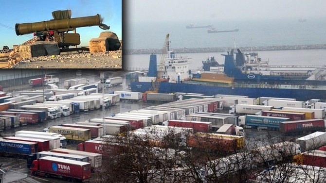 Zonguldak Limanı'nda antitank füzesi parçaları ele geçirildi