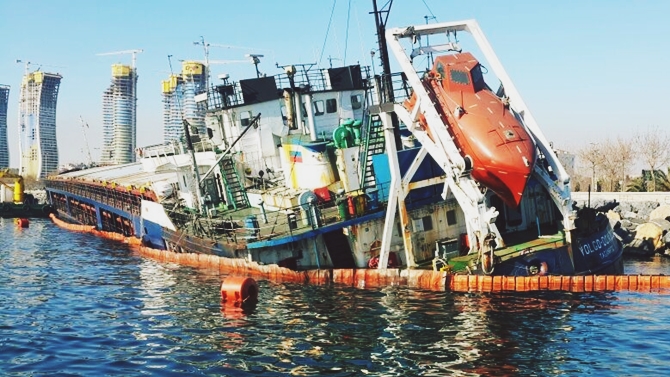 M/V Volgo Don 203 kuruyük gemisinin enkazı çıkarıldı