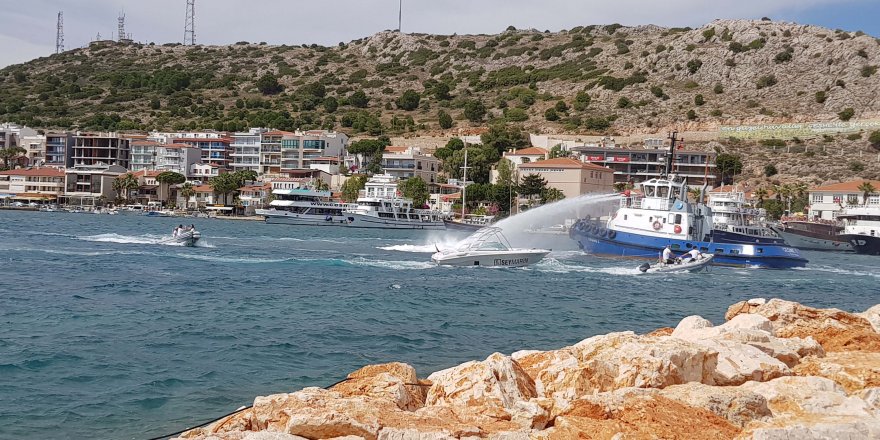 Çeşme Marina’da Başarılı Yangın Tatbikatı