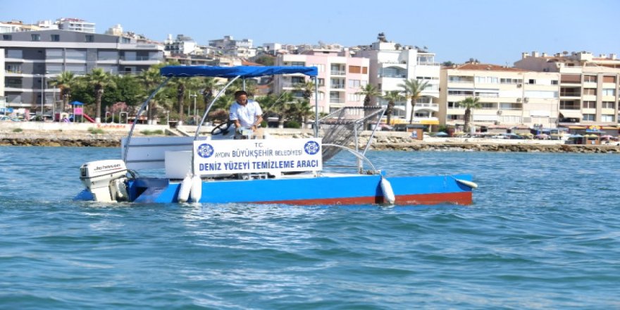 Aydın Belediyesi deniz temizleme aracı yaptı