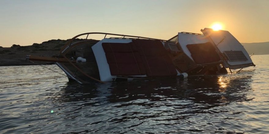 Bodrum'da tur teknesi karaya oturdu