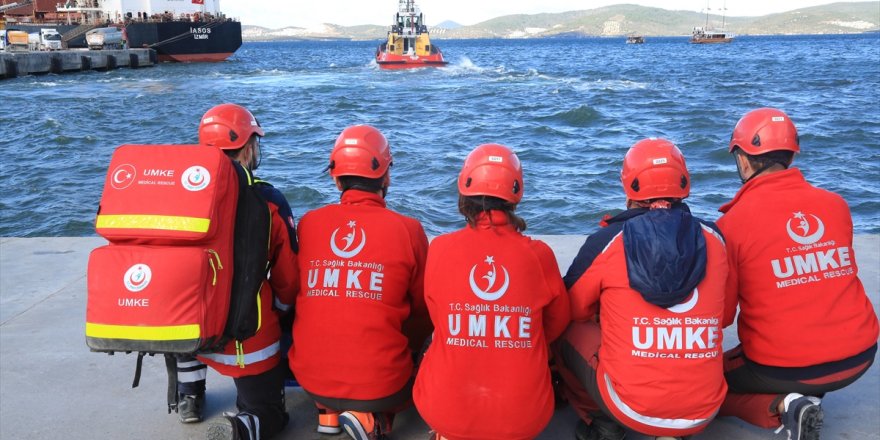 Güllük Körfezi'nde uçak kazası tatbikatı