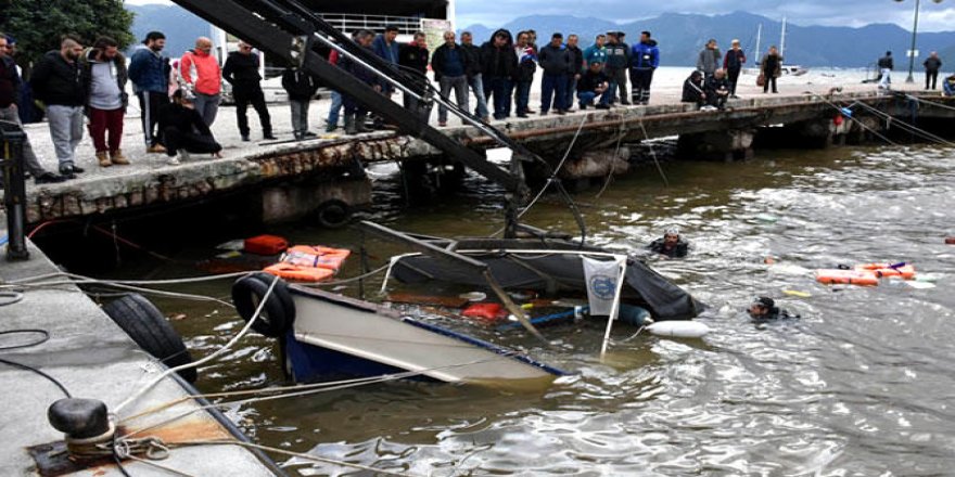 Marmaris’te 7 balıkçı teknesi battı