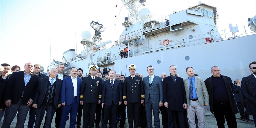 Trabzon’da deniz üssünün ilk gemisi demirledi