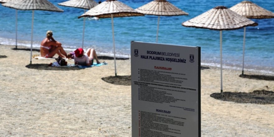 Bodrum plajlarında plastik şezlong olmayacak