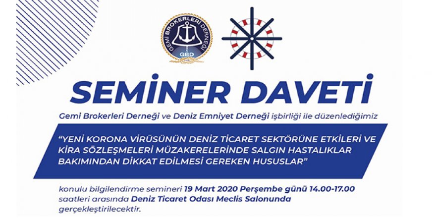 Deniz Ticaret Odasından Coronavirüs Semineri