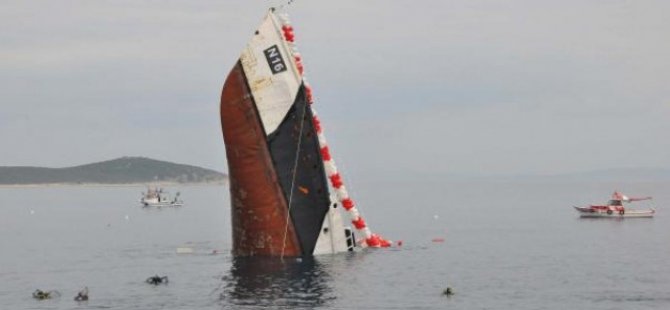 Sahil Güvenlik gemisi Saroz'da batırıldı