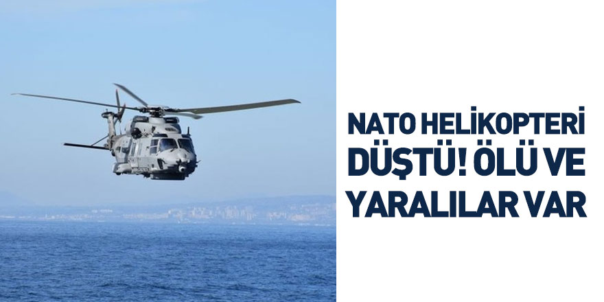 NATO'ya Ait Bir Helikopter Düştü