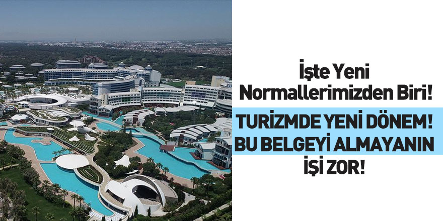 'Sağlıklı Turizm Belgesi' Dönemi Başlıyor