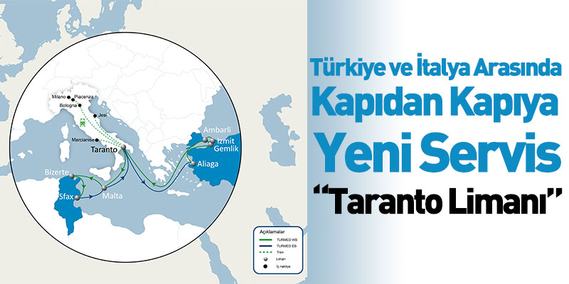Türkiye Ve İtalya Arasında Kapıdan Kapıya Yeni Servis “Taranto Limanı”