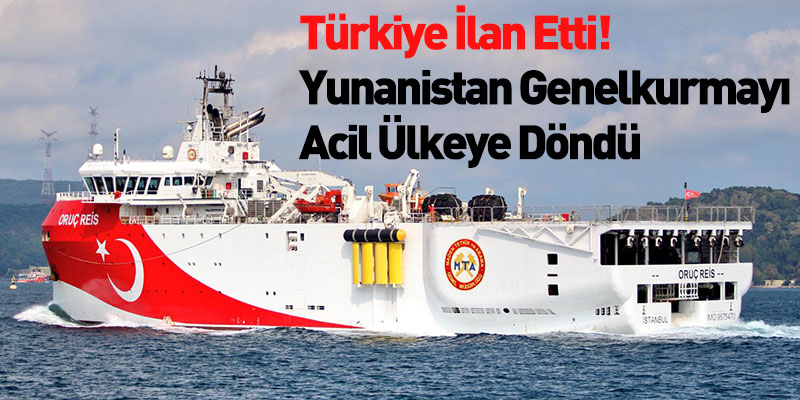 Türkiye NAVTEX İlan Etti, Yunanistan Genelkurmayı Acil Ülkeye Döndü