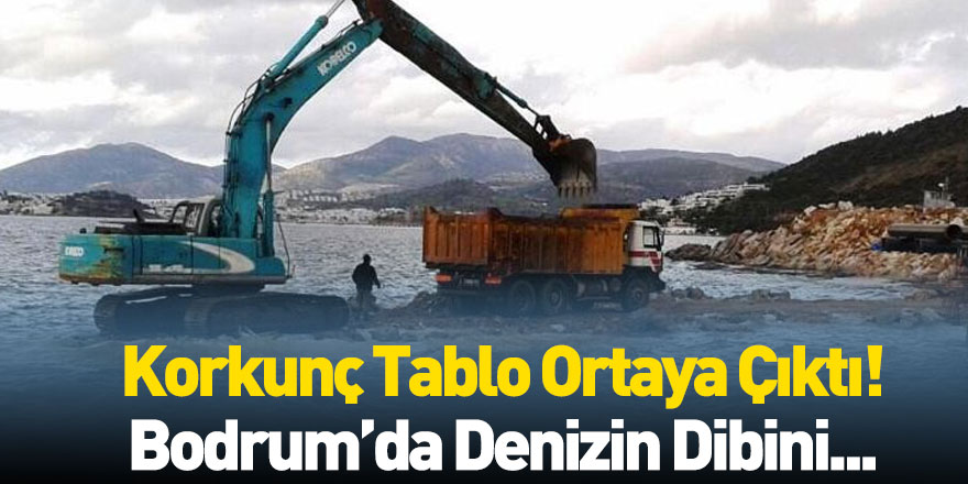 Bodrum'da Denizin Dibine Örülmüş Beton Duvarlar Ortaya Çıktı