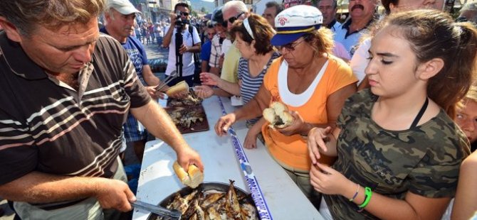 Foça Festivali'nde 6 bin kişiye balık ekmek