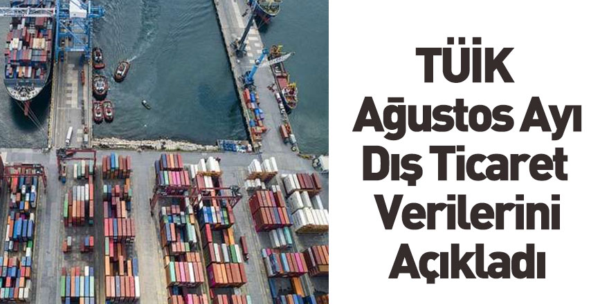 TÜİK Ağustos Ayı Dış Ticaret Verilerini Açıkladı