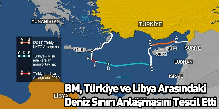 BM, Türkiye ve Libya Arasındaki Deniz Sınırı Anlaşmasını Tescil Etti