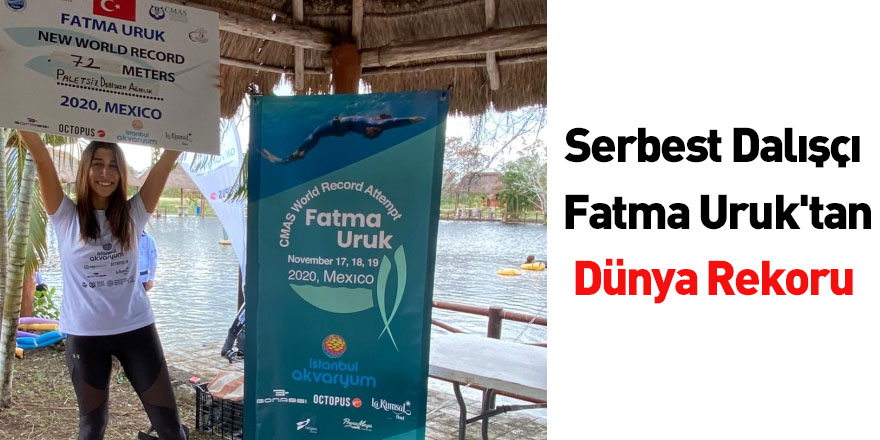 Serbest Dalışçı Fatma Uruk'tan Dünya Rekoru