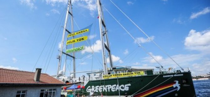Rainbow Warrior kömürlü termik santraller için İzmir'de