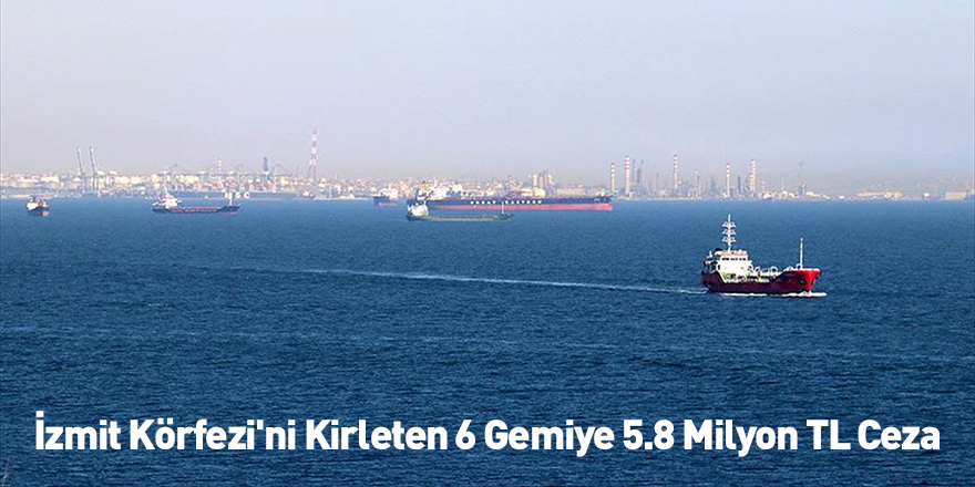 İzmit Körfezi'ni Kirleten 6 Gemiye 5.8 Milyon TL Ceza