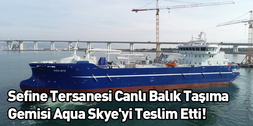 Sefine Tersanesi Canlı Balık Taşıma Gemisi Aqua Skye'yi Teslim Etti!