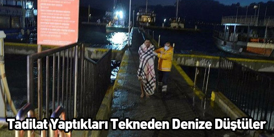 Tadilat Yaptıkları Tekneden Denize Düştüler