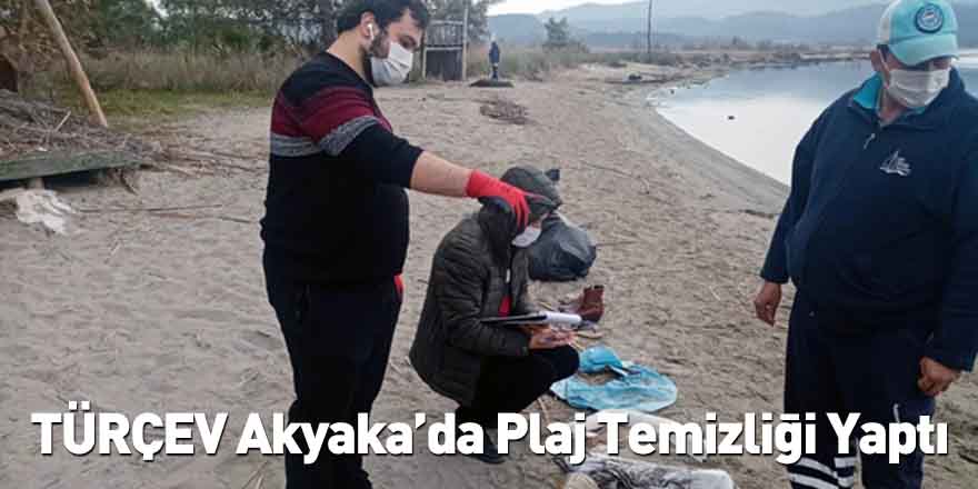 TÜRÇEV Akyaka’da Plaj Temizliği Yaptı