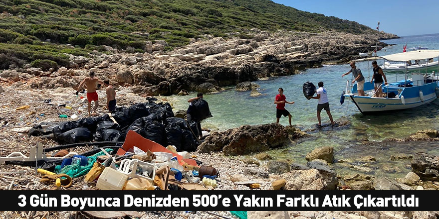 3 Gün Boyunca Denizden 500’e Yakın Farklı Atık Çıkartıldı