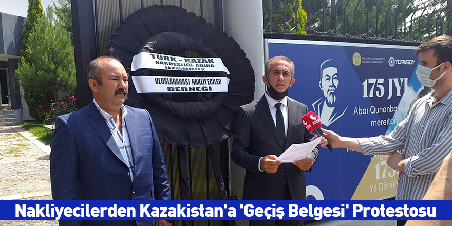 Nakliyecilerden Kazakistan'a 'Geçiş Belgesi' Protestosu