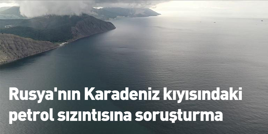 Rusya'nın Karadeniz kıyısındaki petrol sızıntısına soruşturma