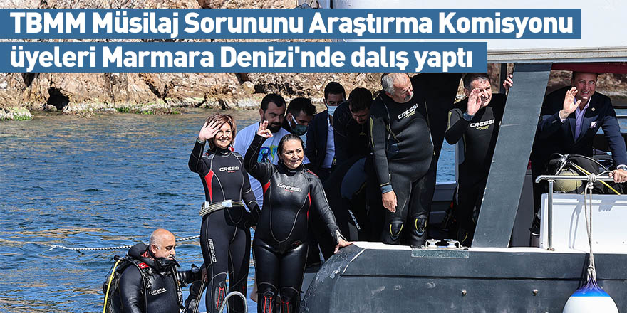 TBMM Müsilaj Sorununu Araştırma Komisyonu üyeleri Marmara Denizi'nde dalış yaptı