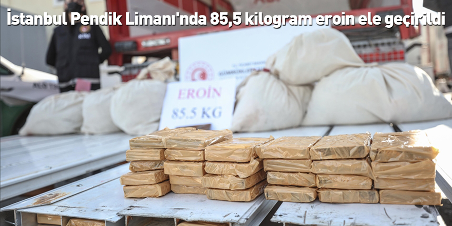 İstanbul Pendik Limanı'nda 85,5 kilogram eroin ele geçirildi