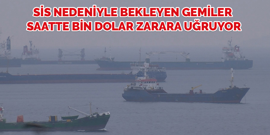 Sis nedeniyle bekleyen gemiler saatte bin dolar zarara uğruyor