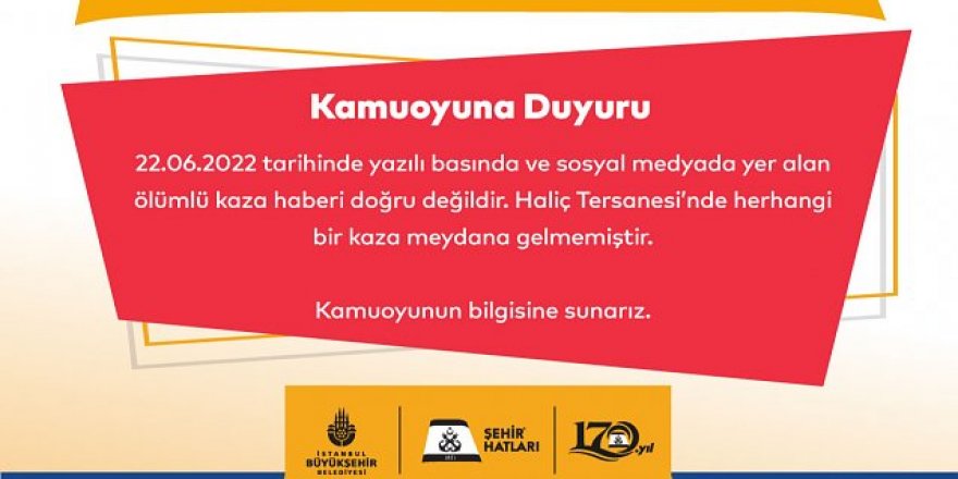 İş Kazası Tarihi Haliç Tersanesi’nde Yaşanmadı