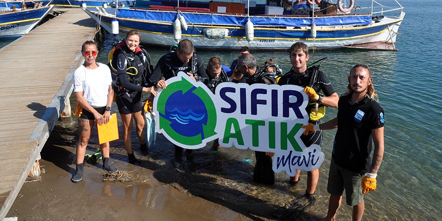 Dalyan'daki İztuzu Plajında Deniz Dibi Temizliği Yapıldı