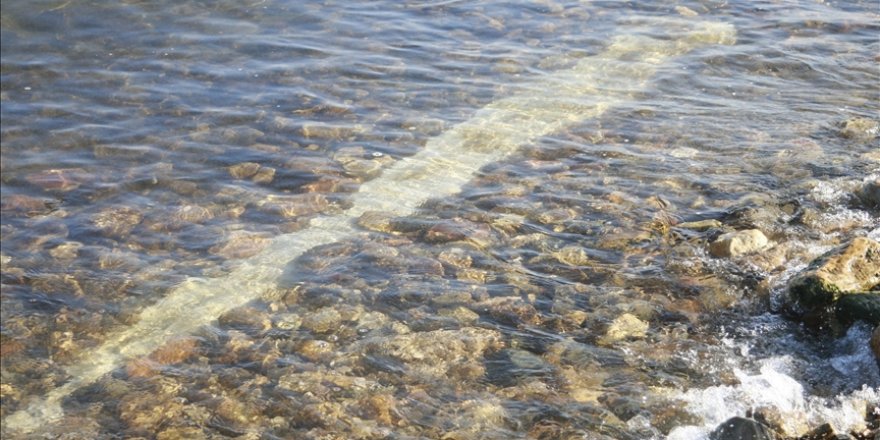 İznik Gölü'nde Sular Çekilince 2,5 Metrelik Sütun Ortaya Çıktı