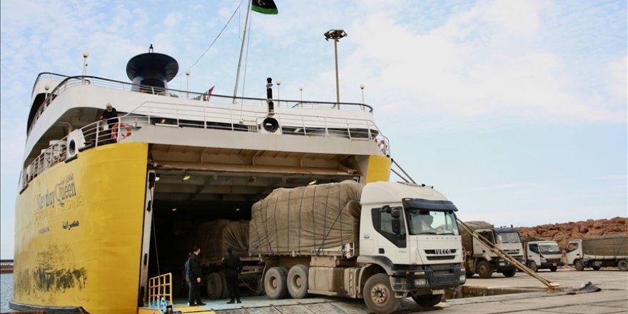 Libya'nın Misrata Kentinden Türkiye'ye 12 Tır İnsani Yardım