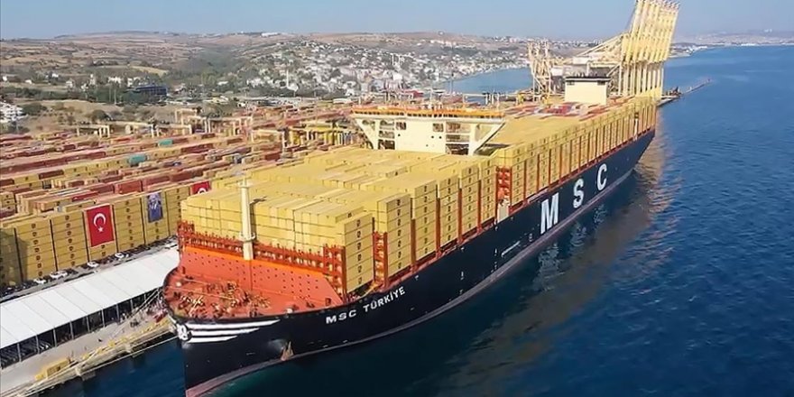 Konteyner Gemilerinden "MSC Türkiye" Tekirdağ'a Geldi