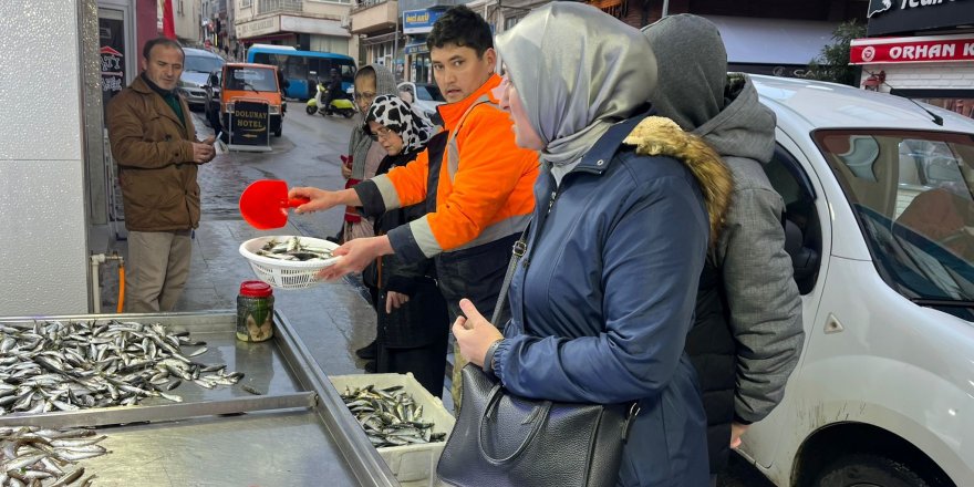 Sinop’ta Fırtına Sonrası Balık Tezgahları İstavrit ve Mezgitle Doldu