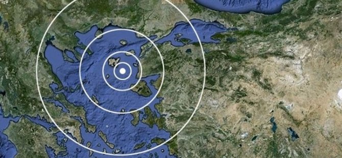 Midilli Adası'nda 4,5 büyüklüğünde deprem meydana geldi